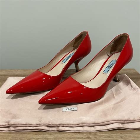 prada low heel pump saks|designer Prada heels.